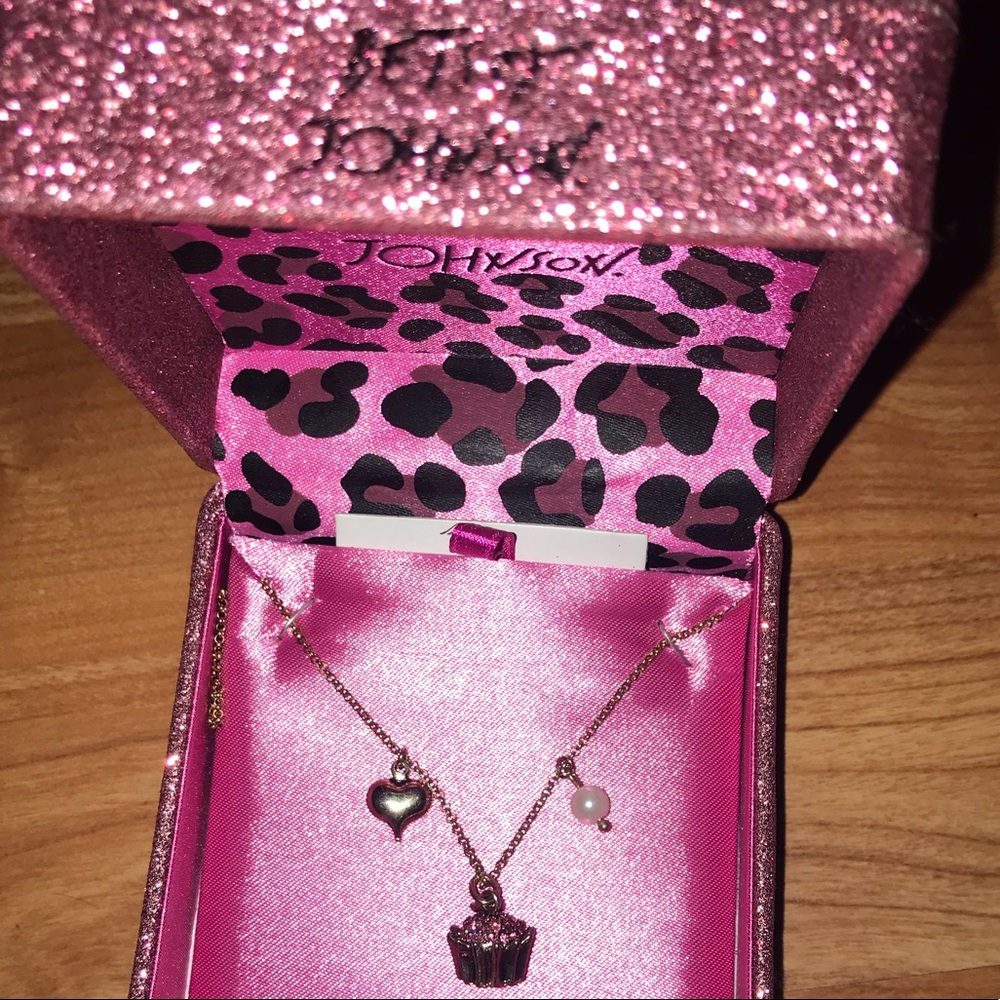 Betsey Johnson Cupcake Necklace